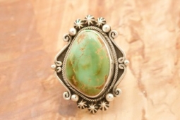 Navajo Jewelry Genuine Royston Turquoise Sterling Silver Ring